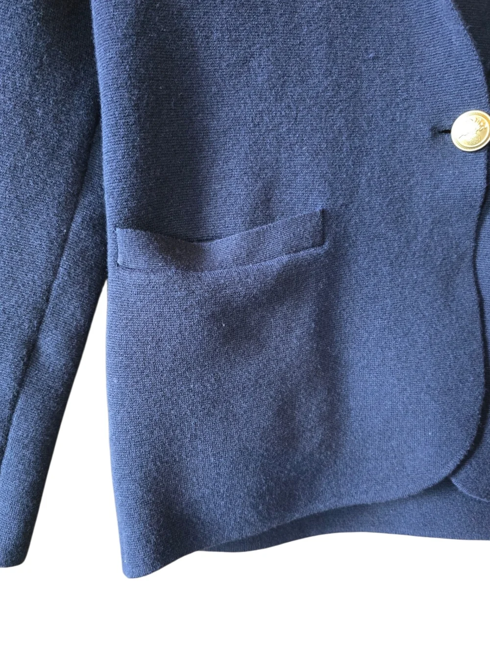 J. CREW Camille Sweater Blazer Navy Blue Size XS Wool Blend